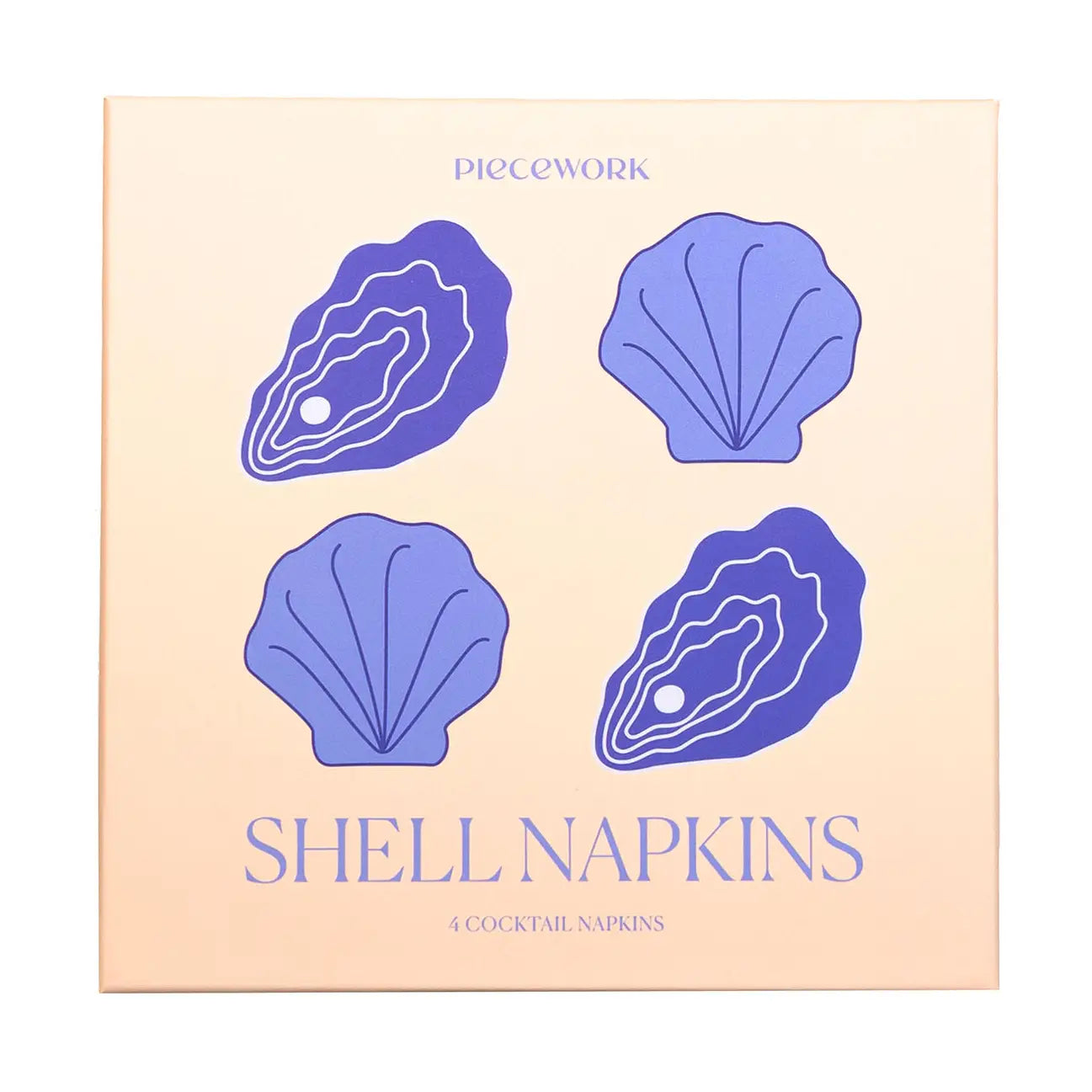 Shell Cocktail Napkins S/4