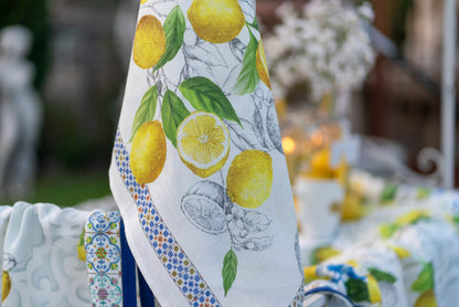 Cetara Linen Tea Towel - Blue