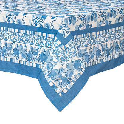 Citron Bleu French Tablecloth 71" x 106"