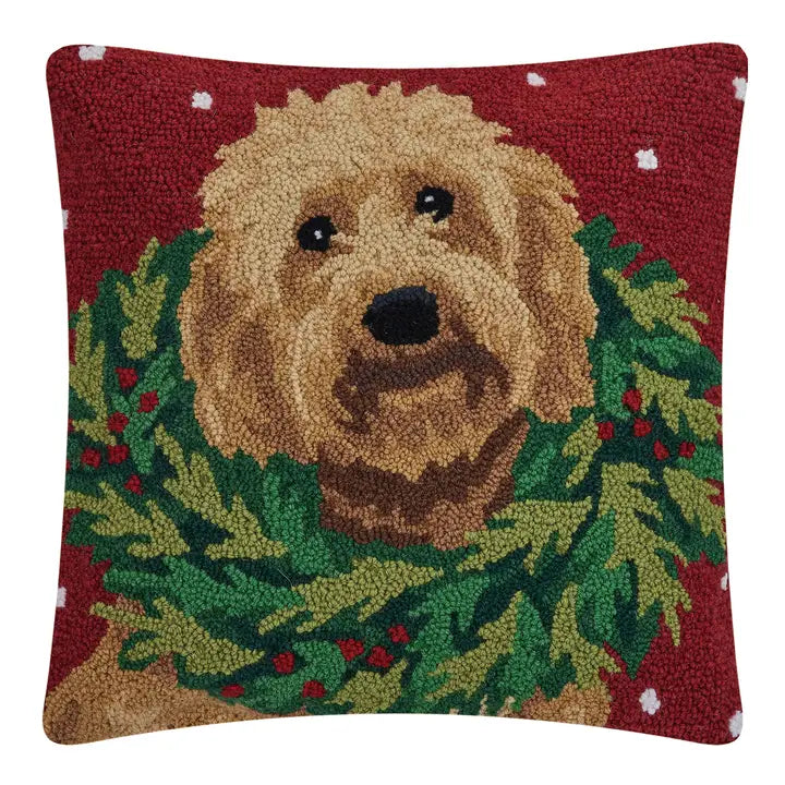 Christmas Pup Hook Pillows - Assorted