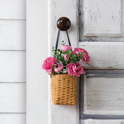 Oval Chipwood Hanging Basket Planter Spring Picnic Display