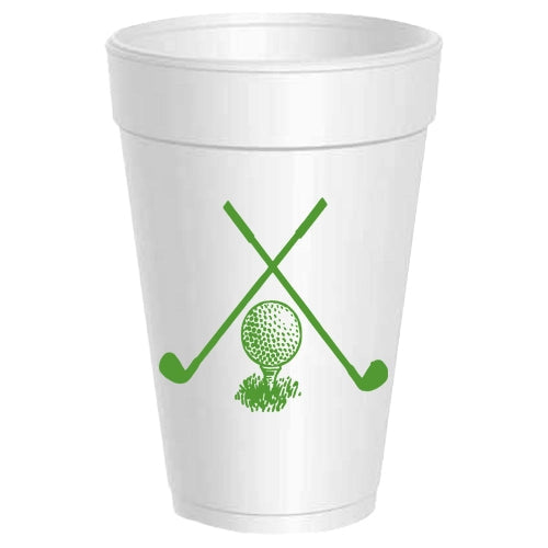 Golf Clubs and Tee Cups