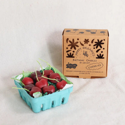 Dark Cherry Beeswax Birthday Candles