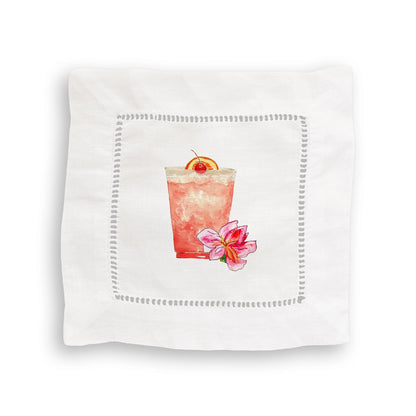 Augusta Mixed Linen Cocktail Napkin Set