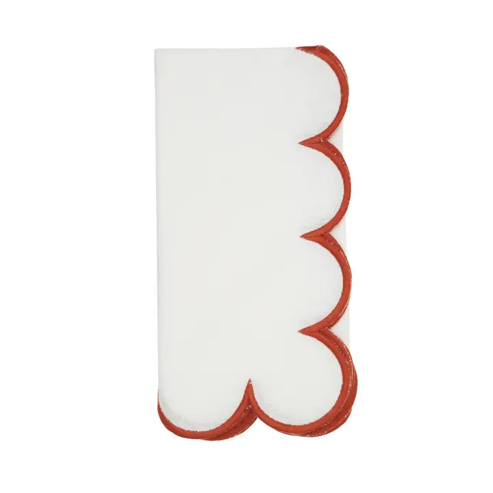 Scalloped Dinner Napkins S/4