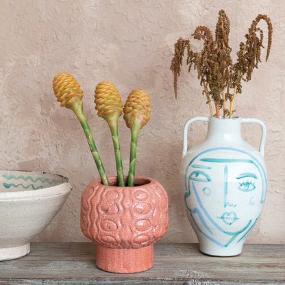 Terracotta Vase with Face