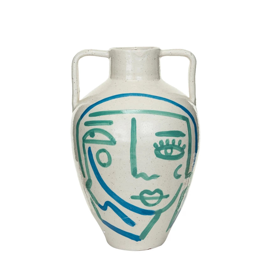 Terracotta Vase with Face