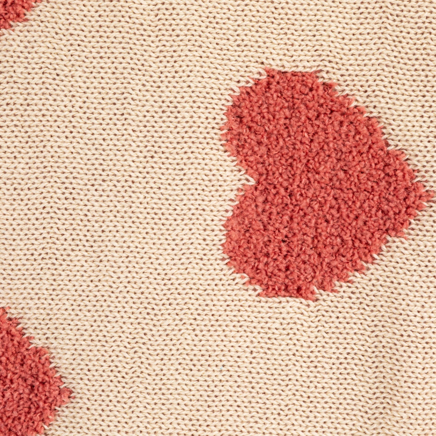 Chenille Baby Blanket with Hearts