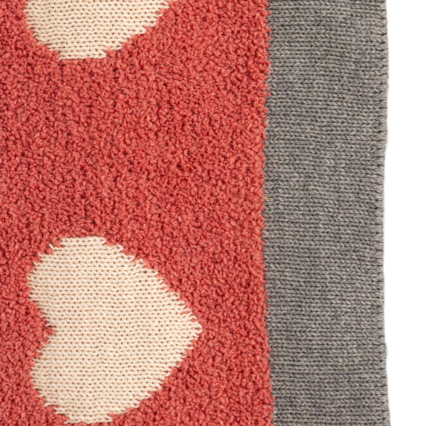 Chenille Baby Blanket with Hearts