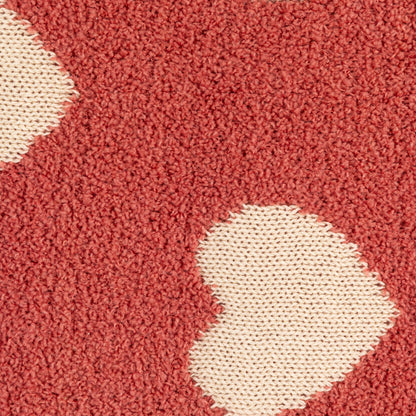 Chenille Baby Blanket with Hearts
