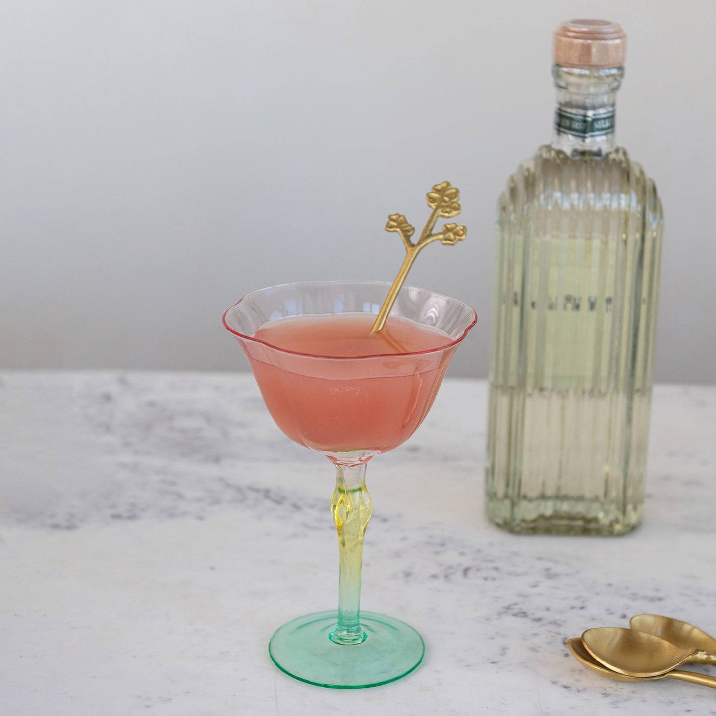 Hand-Blown Stemmed Wine Glass S/2