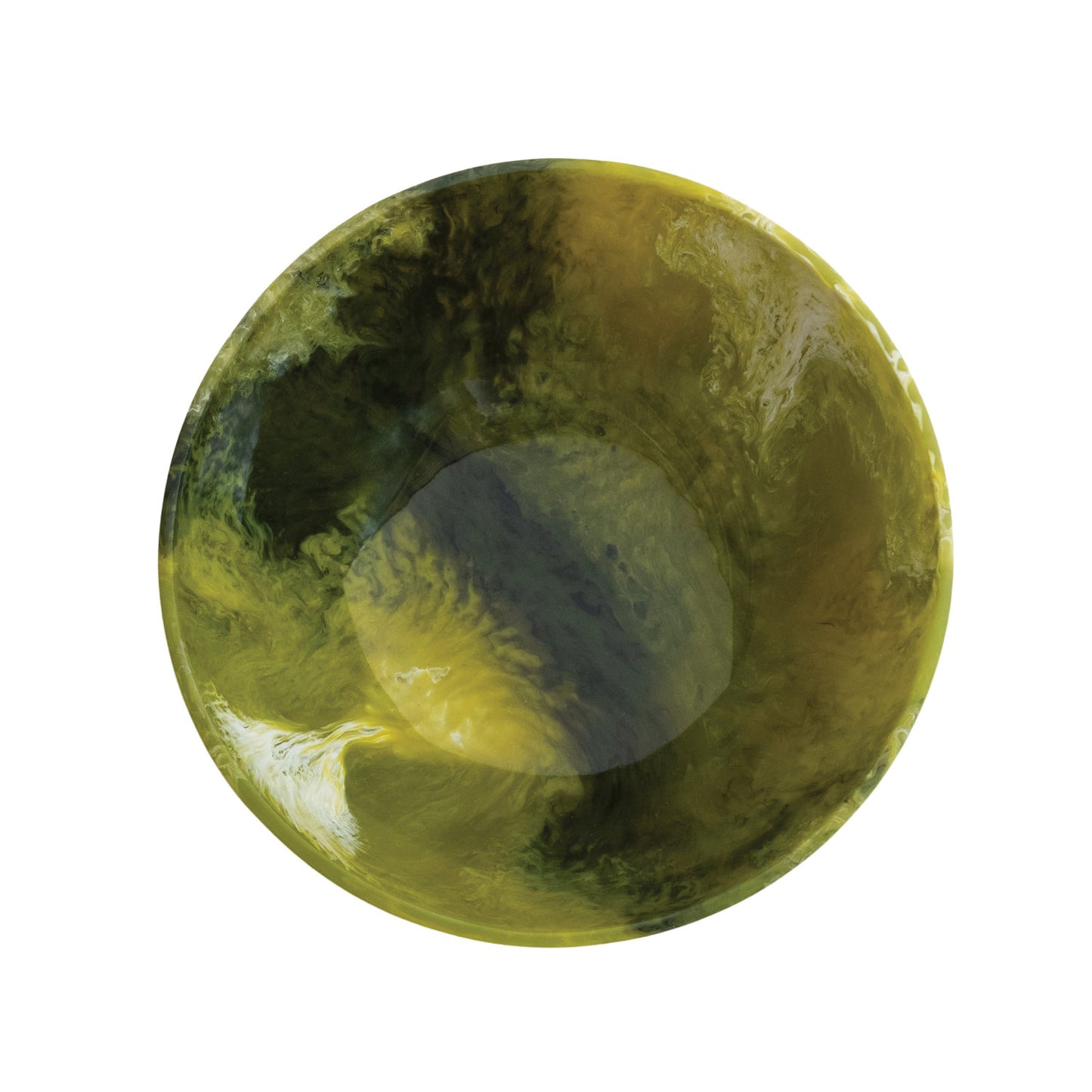 Resin Footed Bowl - Green/Gold