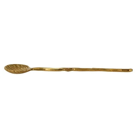 Brass Shell Spoon w Twig Handle