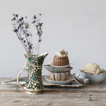 Embossed Grapes Pitcher