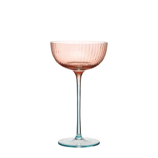 Blush & Blue Stemmed Coupe