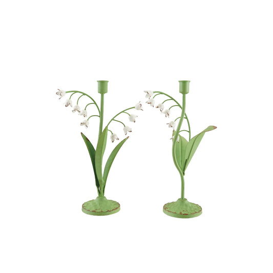 Lily of the Valley Taper Holders S/2