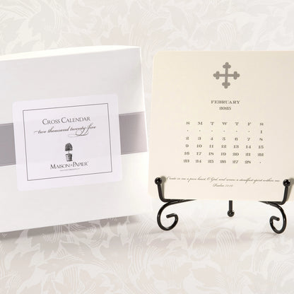 2026 Cross Calendar with Easel