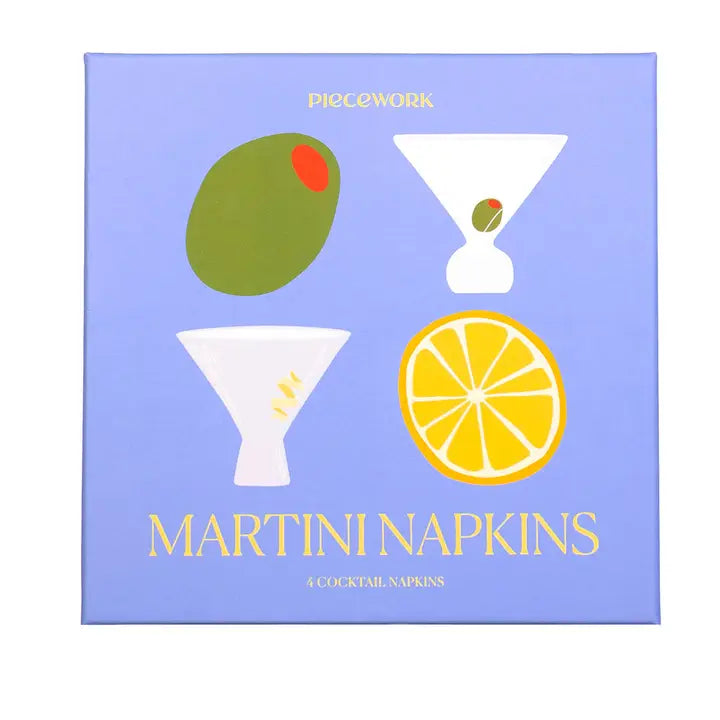 Martini Cocktail Napkins S/4