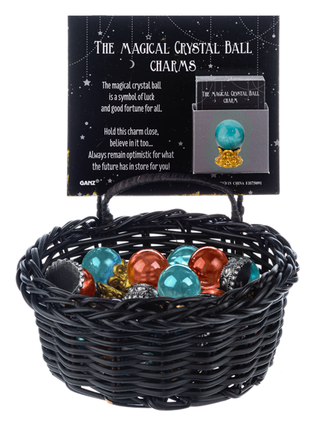 The Magical Crystal Ball Charms in a Basket