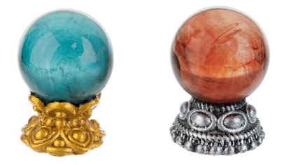 The Magical Crystal Ball Charms in a Basket