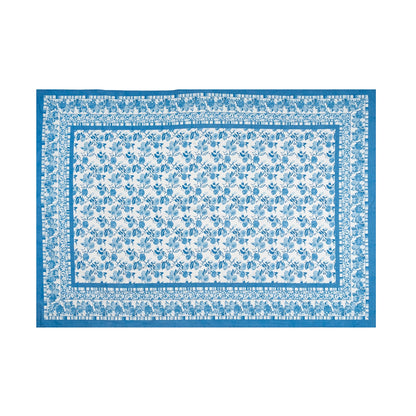 Citron Bleu French Tablecloth 71" x 106"