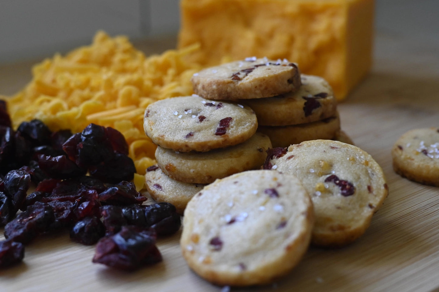 Cranberry + Cheddar Gourmet Cheese Wafer Dough Log