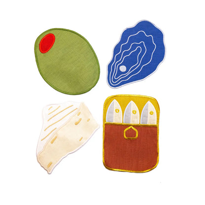 Martini Cocktail Napkins S/4