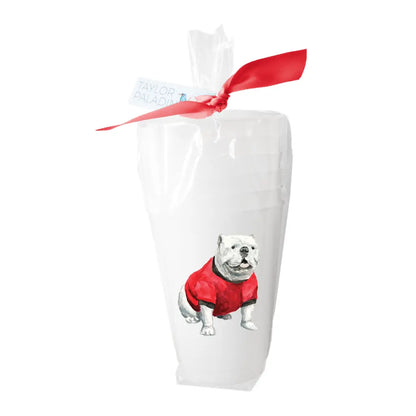 Bulldog Frosted Cups | Set of 6