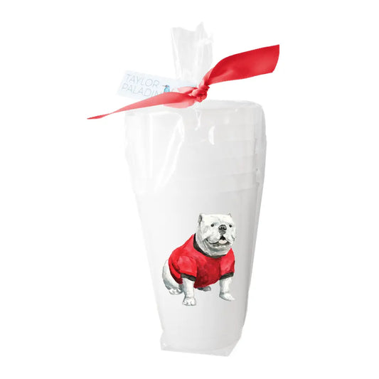 Bulldog Frosted Cups | Set of 6