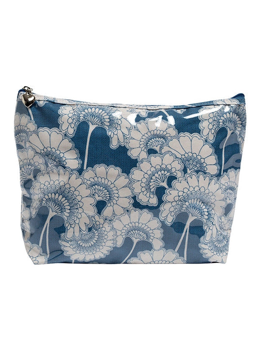 Cosmetic Bag (Medium) - Blue Fans
