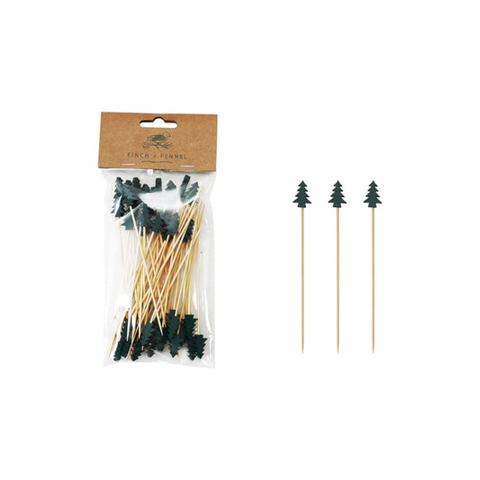 Bamboo Skewers with Tree Shaped Handle