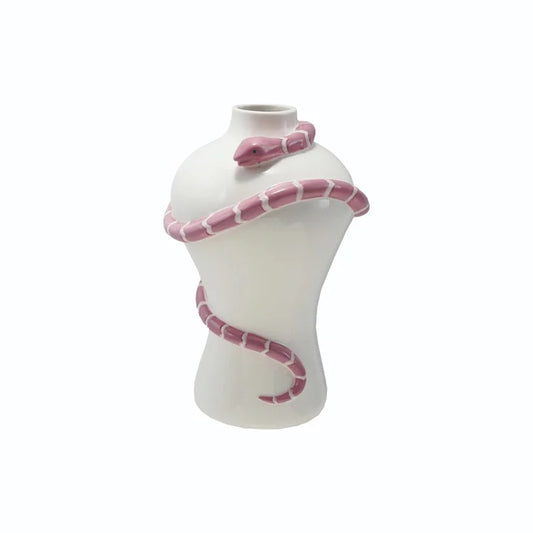 Stoneware Snake Vase