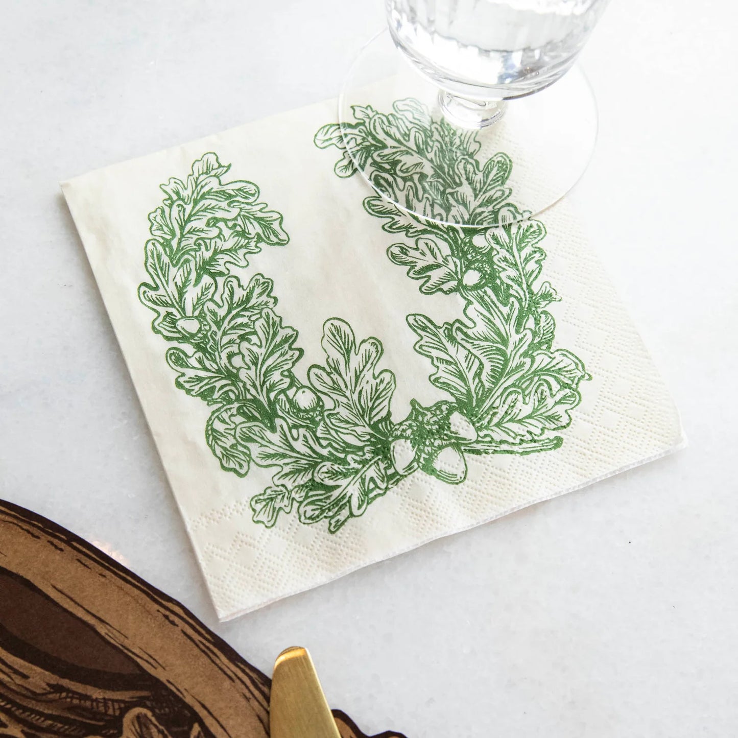Oak Leaves Cocktail Napkin