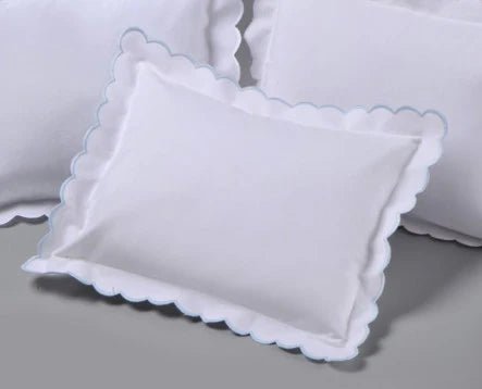 Baby Pillow Sham - Light Blue Herringbone