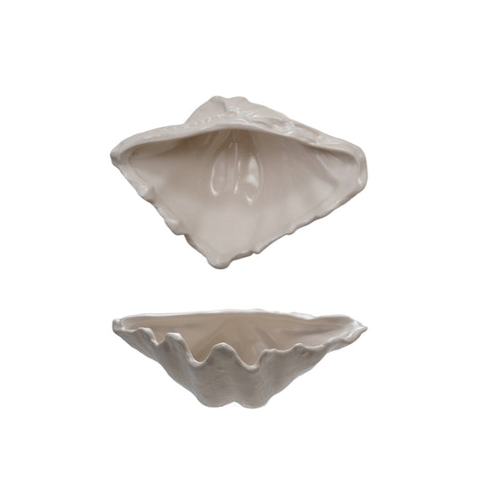 Stoneware Shell Bowl