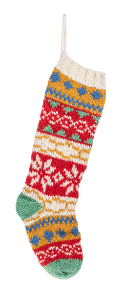 Knitted Happy Multi Color Stockings