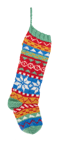 Knitted Happy Multi Color Stockings