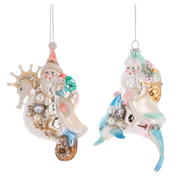 Santa Coastal Ornaments