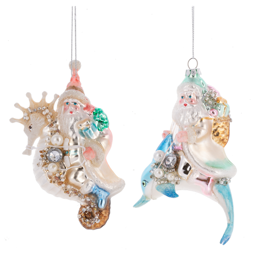 Santa Coastal Ornaments