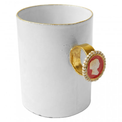 Woman's Head Cameo Ring Cup