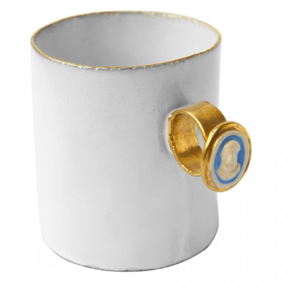 Man's Head Cameo Ring Cup