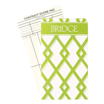 Bridge Score Pad Trellis Green