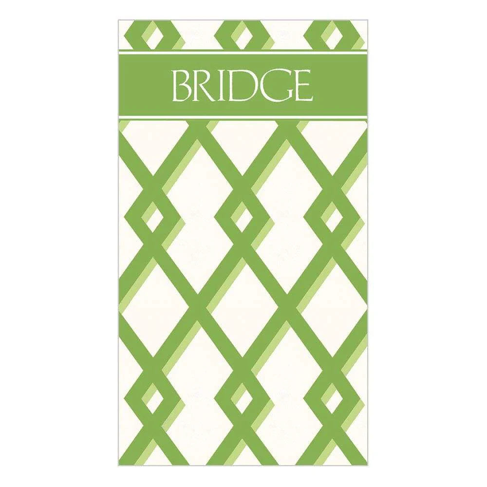 Bridge Score Pad Trellis Green
