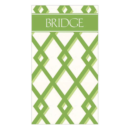 Bridge Score Pad Trellis Green