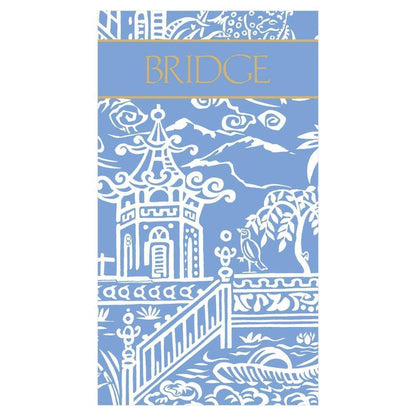 Bridge Score Pad Pagoda Toile