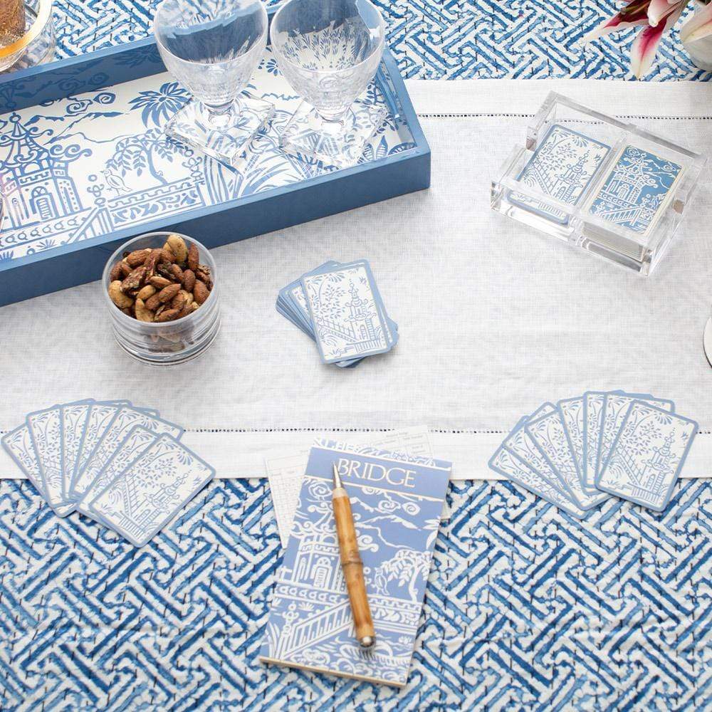 Bridge Score Pad Pagoda Toile