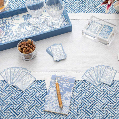 Bridge Score Pad Pagoda Toile