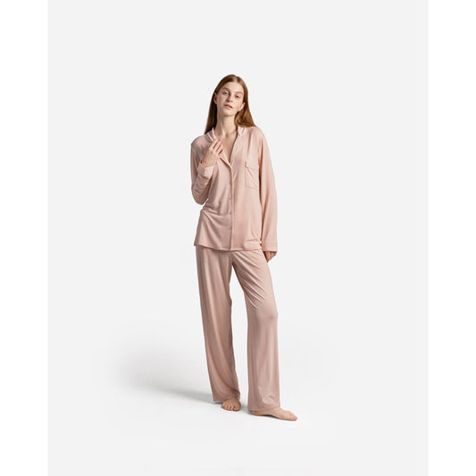 Cooling Modal Long PJ Set - Peach Powder