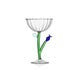 Champagne Bowl Blue Flower
