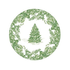 Christmas Tree Toile Salad Plates